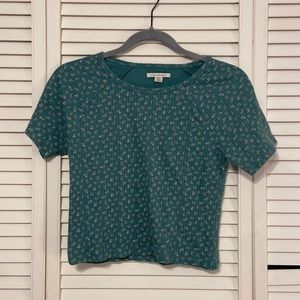 American Eagle floral baby tee